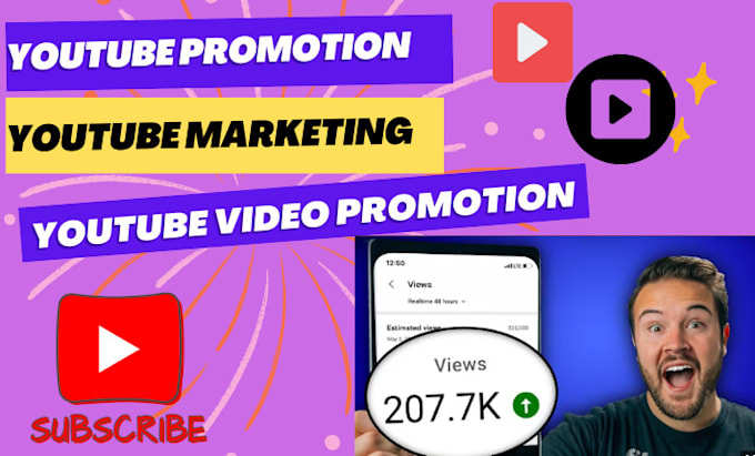 Gig Preview - Do organic youtube vlde0 promotion for massive  growth