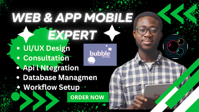 Gig Preview - Be your bubble io developer for bubble mvp saas website bubble bubble io app