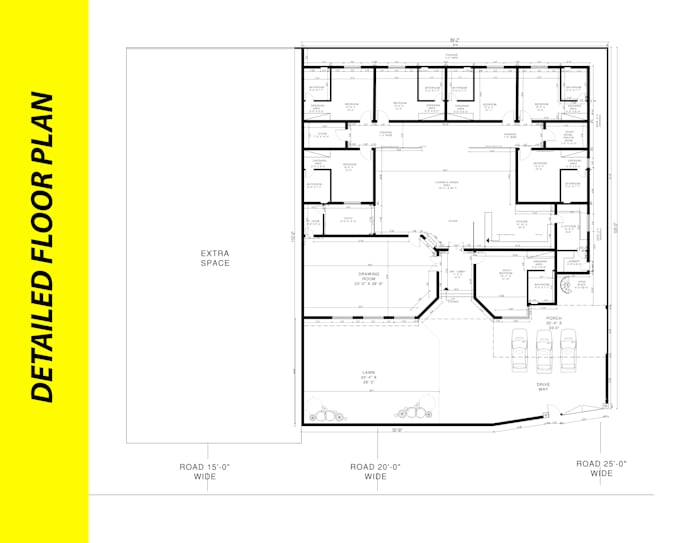 Gig Preview - Draw architectural blueprints, 2d floor plans in autocad dwg