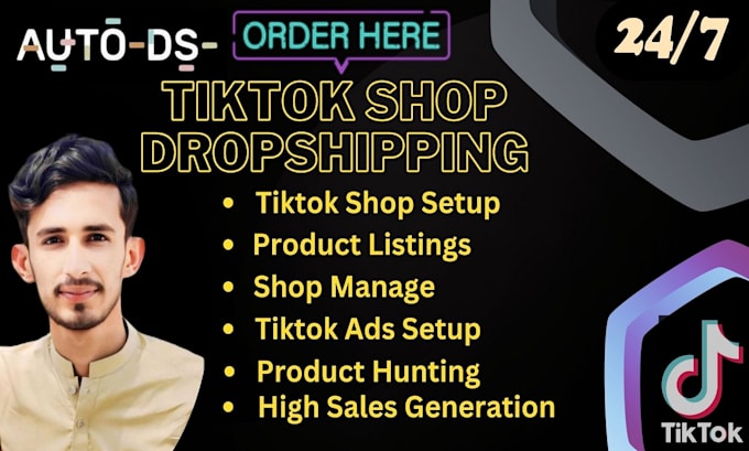 Bestseller - setup your tiktok shop dropshipping product listings autods integration shopify