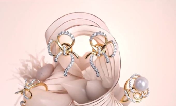 Gig Preview - Create and design luxury 3d jewelry product video, cgi 3d cad  jewelry animation