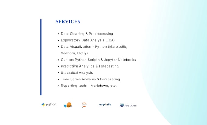 Gig Preview - Be your data analyst using python and sql