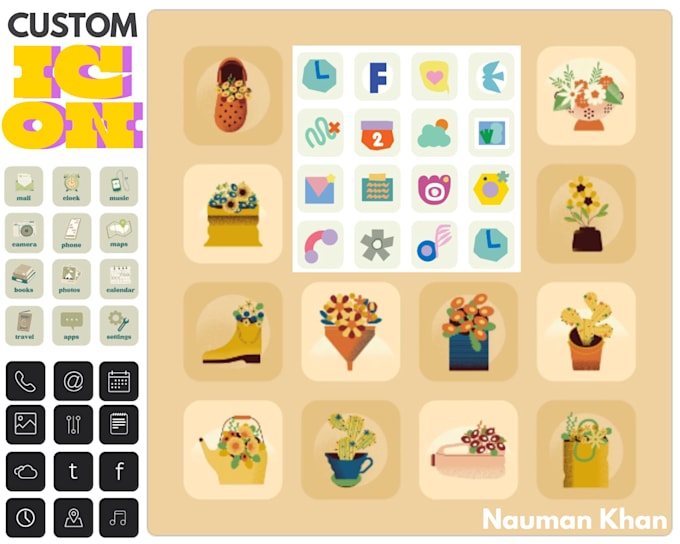 Bestseller - create custom vector icons and line icons set