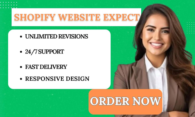 Gig Preview - Build shopify dropshipping store, redesign shopify store, design shopify website