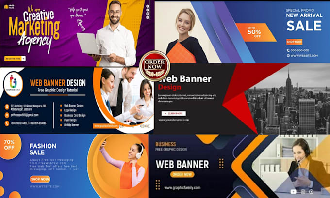 Gig Preview - Design professional website header, hero image, web banner or slider