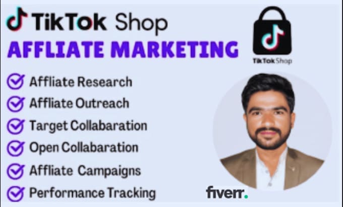 Gig Preview - Help you in tiktok shop affiliate marketing and manage tiktok shop