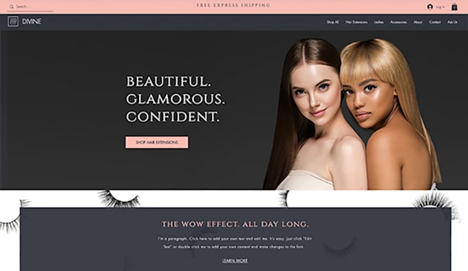 Gig Preview - Build hair extension shopify store for your salon and beauty store