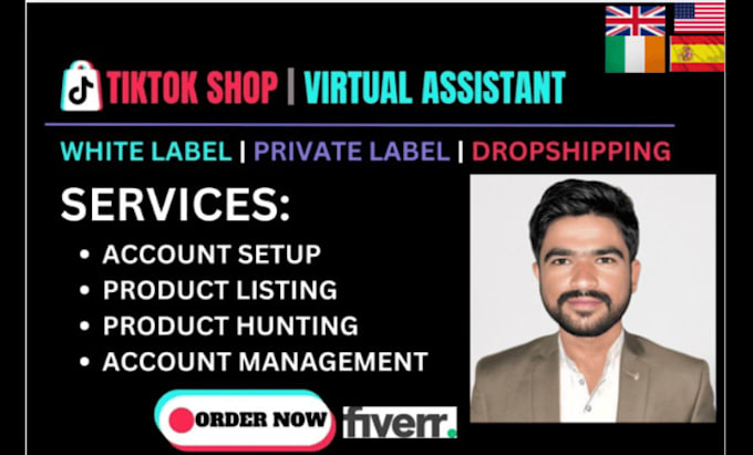 Gig Preview - Be your tiktok shop virtual assistant for private label,dropshipping wholesale