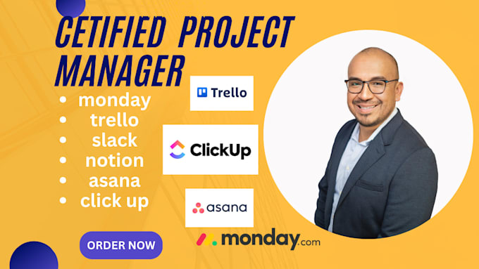 Gig Preview - Do project management on monday, clickup, asana, trello, pipedrive crm, slack