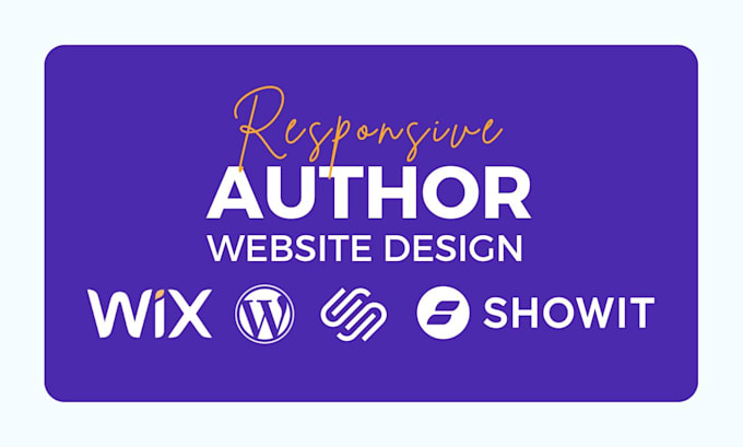 Gig Preview - Design modern book author website or ebook author website