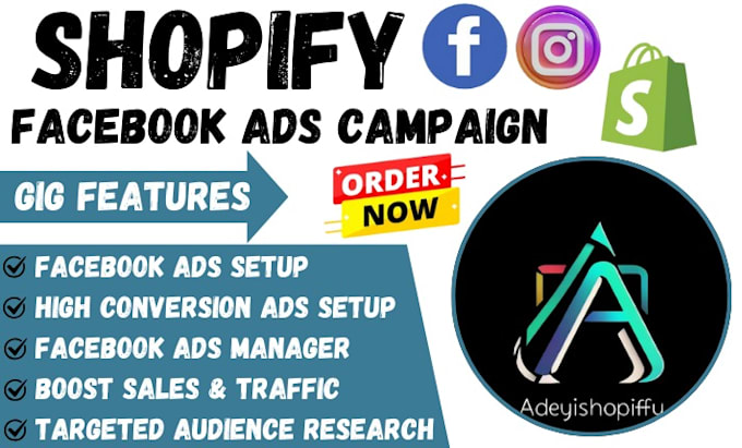 Gig Preview - Do shopify facebook ads, fb ads campaign to boost shopify sales