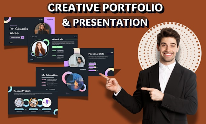 Gig Preview - Make creative portfolio and presentation on canva