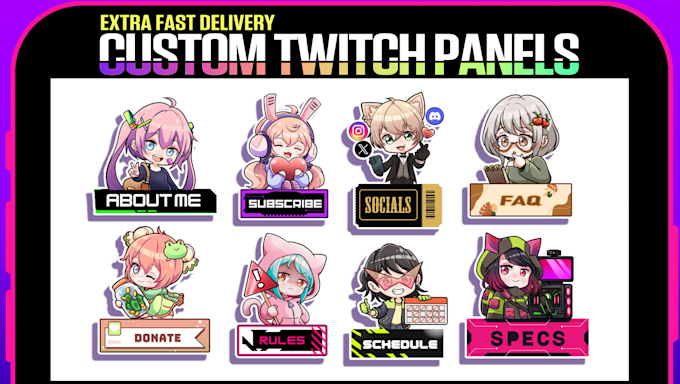 Gig Preview - Make custom twitch panels