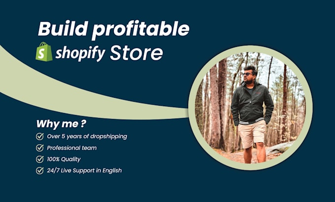 Gig Preview - Make profitable shopify dropshipping store or shopify website