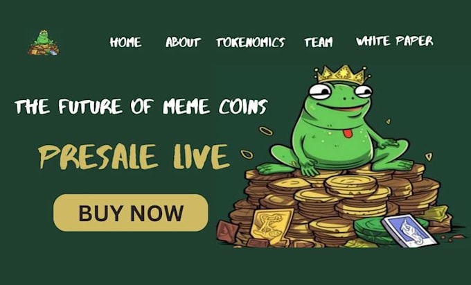 Gig Preview - Create crypto website, meme coin website, pepe website, meme and pepe website