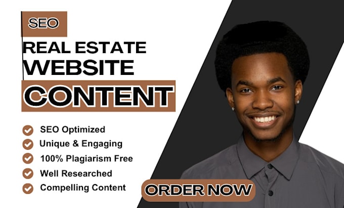 Gig Preview - Write SEO real estate website content real estate idx website wordpress website