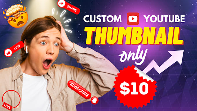 Gig Preview - Create custom and eyecatching youtube thumbnails