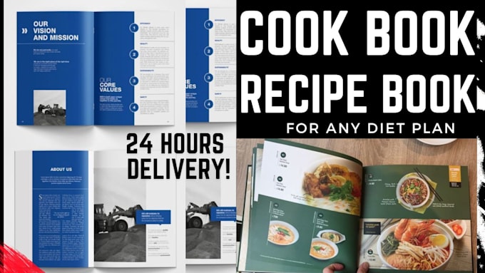 Gig Preview - Write and design recipes cookbook, kindle ebook formatting, amazon KDP book