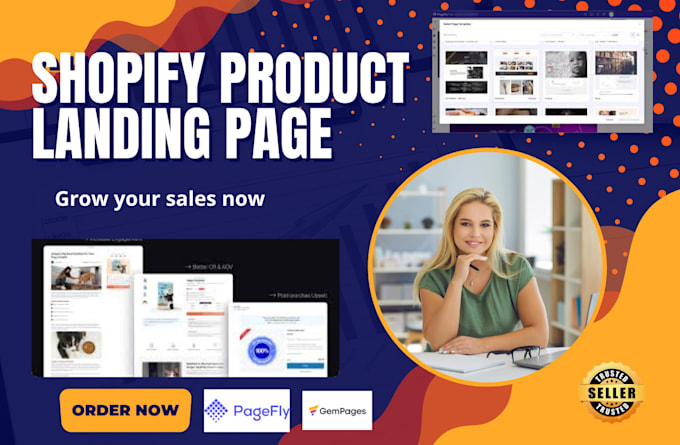 Gig Preview - Build shopify product landing page using pagefly, gempages, shogun, zipify