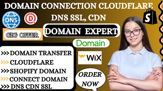 Gig Preview - Connect shopify domain, fix systeme io domain dns, CDN, SSL cloudflare