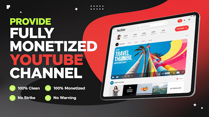 Gig Preview - Buy and sell a ready monetized youtube channel with ready to earn ad revenue