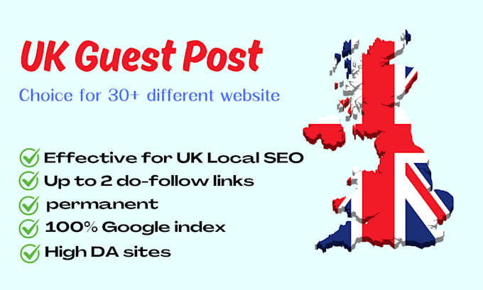 Gig Preview - Publish UK guest blog post with backlinks for offpage SEO