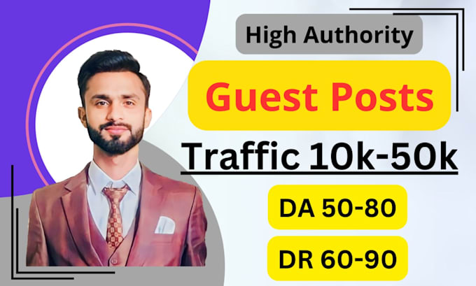 Gig Preview - Write and publish guest post on high da, with dofollow authority backlinks