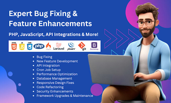 Gig Preview - Do bug fixing feature add API integrations and cron jobs setup