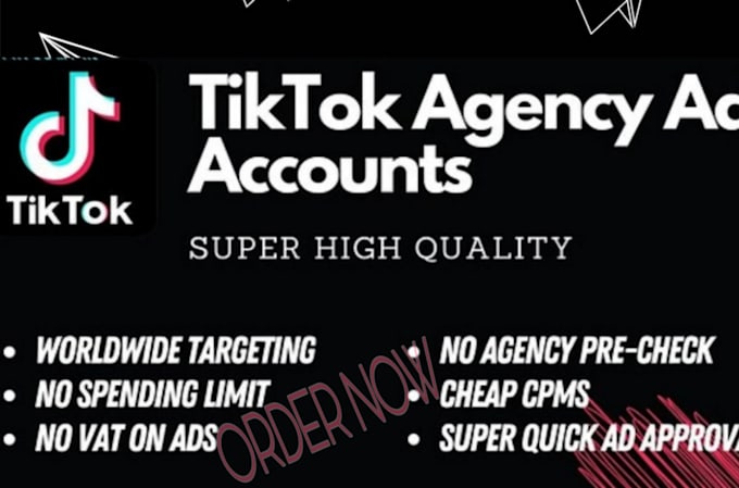 Gig Preview - Create tiktok agency ads account targeting full verified with western euro