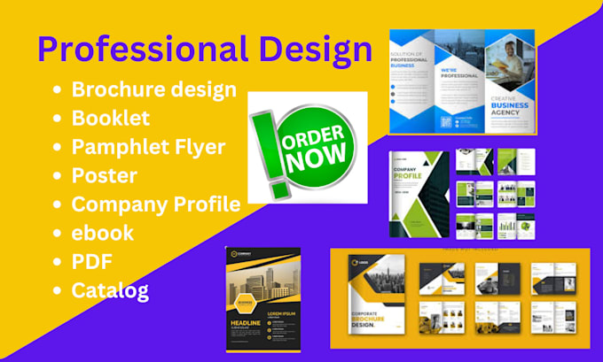 Gig Preview - Design brochure pamphlet flyer poster business card PPT cv