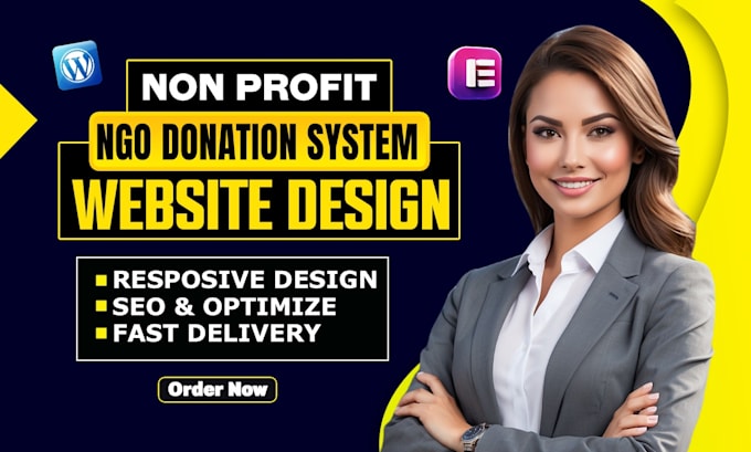 Gig Preview - Do nonprofit charity fundraising church ngo donation wordpress website design