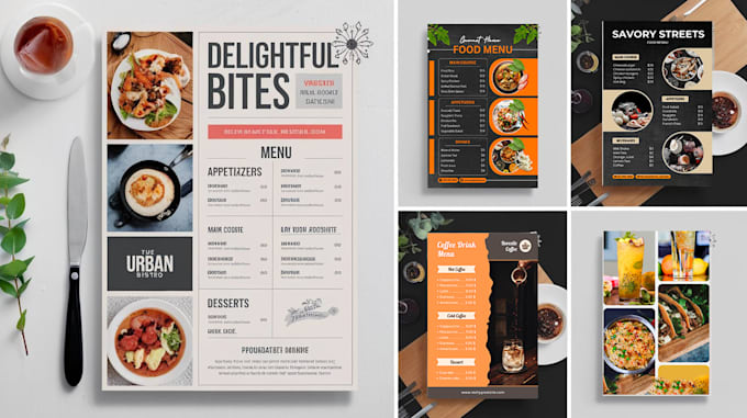 Gig Preview - Create professional menu design and resturant design or food flyer