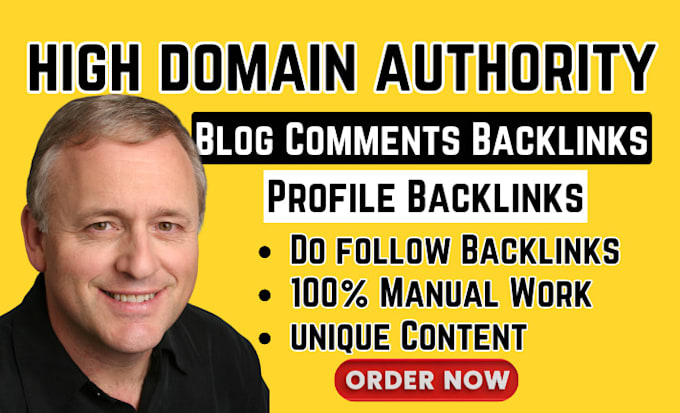 Gig Preview - Our agency will make high domain authority profile, blog comments backlinks