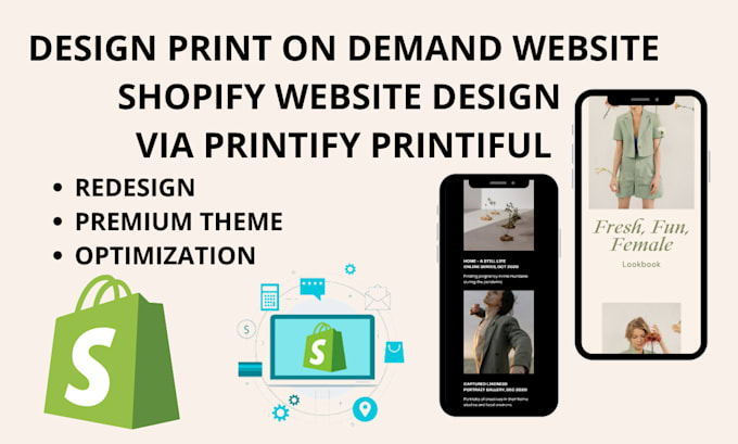 Gig Preview - Build shopify pod store print on demand website apliiq printify gelato printiful