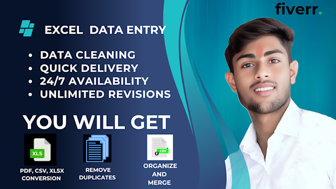 Gig Preview - Be your virtual assistant for data entry, data cleaning