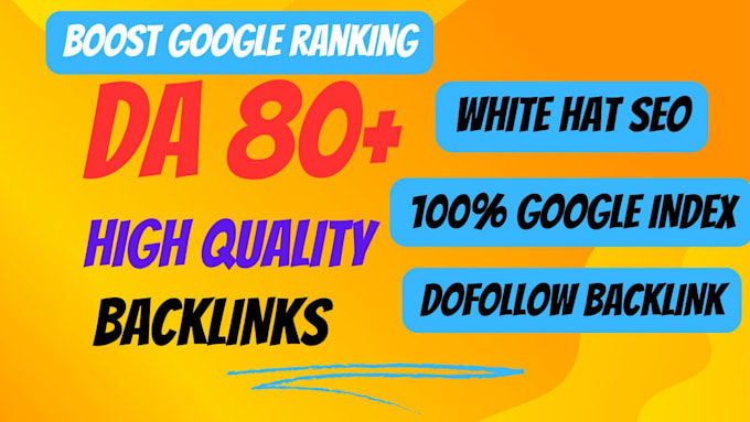 Gig Preview - Do SEO backlinks high authority link building service for website ranking