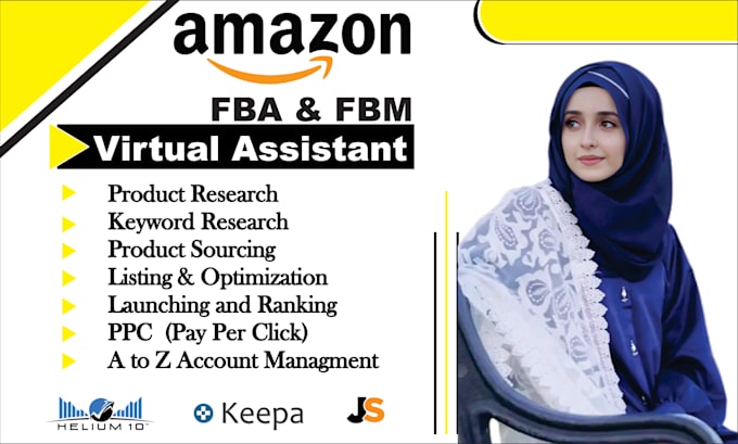 Gig Preview - Amazon fba fbm virtual assistant for amazon private label amazon wholesale VA