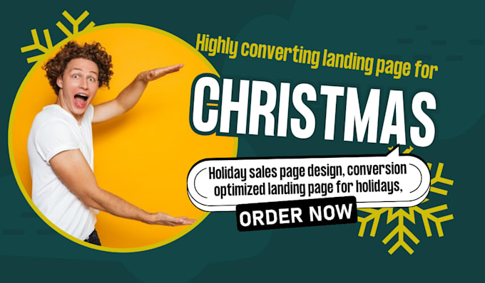 Gig Preview - Design high converting holiday sales landing page, christmas landing page