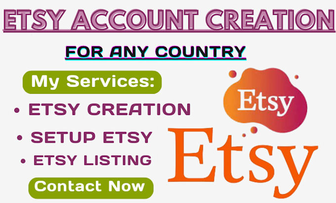 Gig Preview - Create unsuspended etsy stealth account, set up etsy shop, etsy creation