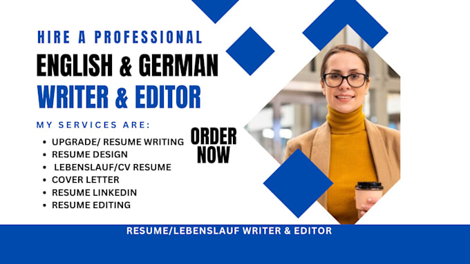 Bestseller - create german or english cv resume, resume writing lebenslauf and cover letter