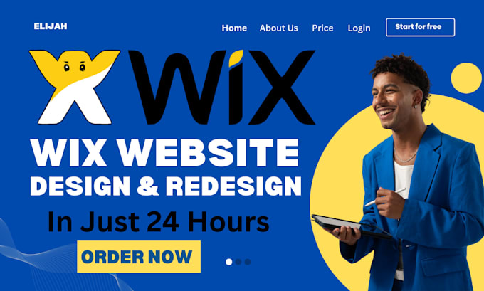 Gig Preview - Design wix website or redesign wix website for your business