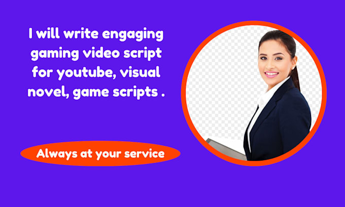 Gig Preview - Write engaging gaming video script for youtube, visual novel, game scripts