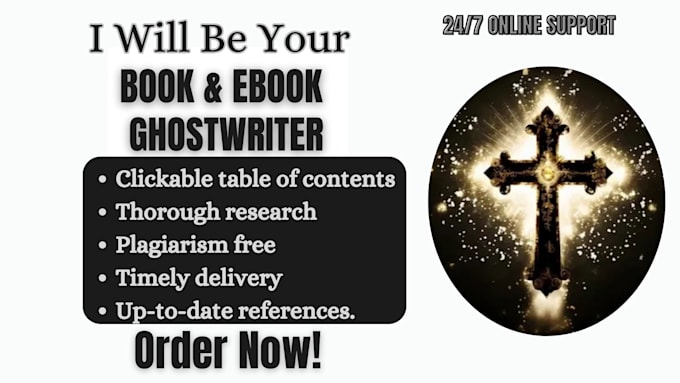 Gig Preview - Ghostwrite 30k ebook writer, christian book,self help book,online course content