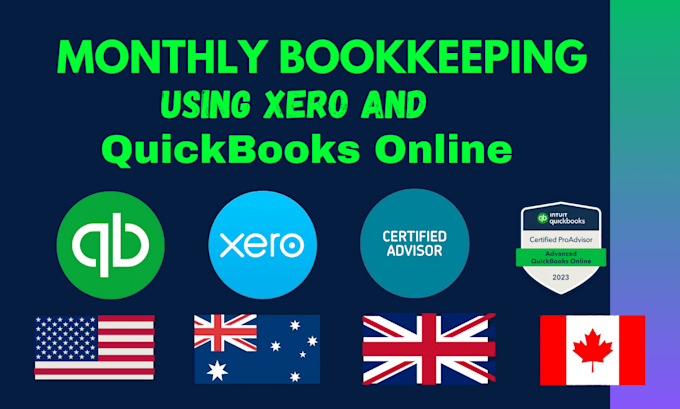 Gig Preview - Handle your monthly bookkeeping, clean up with quickbooks online and xero