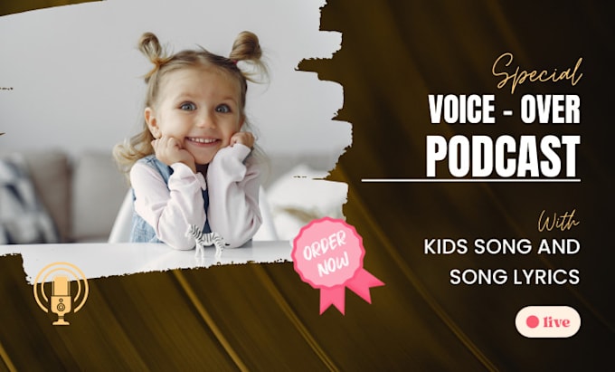 Gig Preview - Record cute baby girl american voice over and custom kids song lyrics mp3