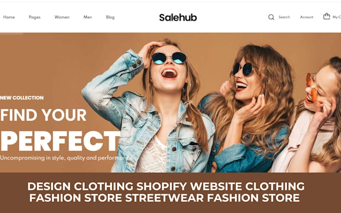 Gig Preview - Design clothing shopify website clothing fashion store streetwear fashion store