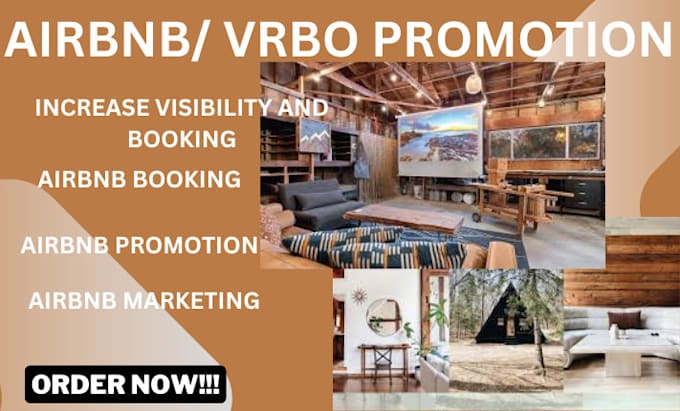 Gig Preview - Do airbnb booking airbnb marketing airbnb promotion airbnb listing SEO