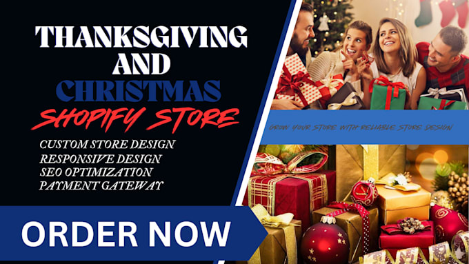 Gig Preview - Design stunning thanksgiving and christmas shopify store, dropshipping