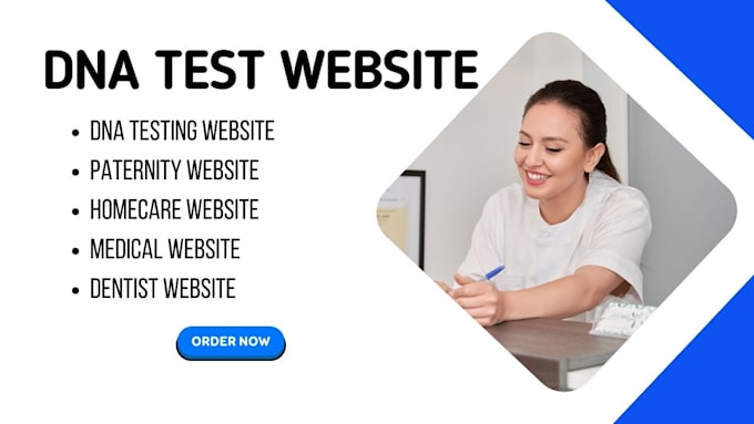 Gig Preview - Dna testing website, drug testing, paternity, healthcare and medical website