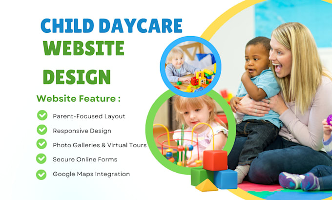 Gig Preview - Design daycare website kindergarten website preschool childcare website